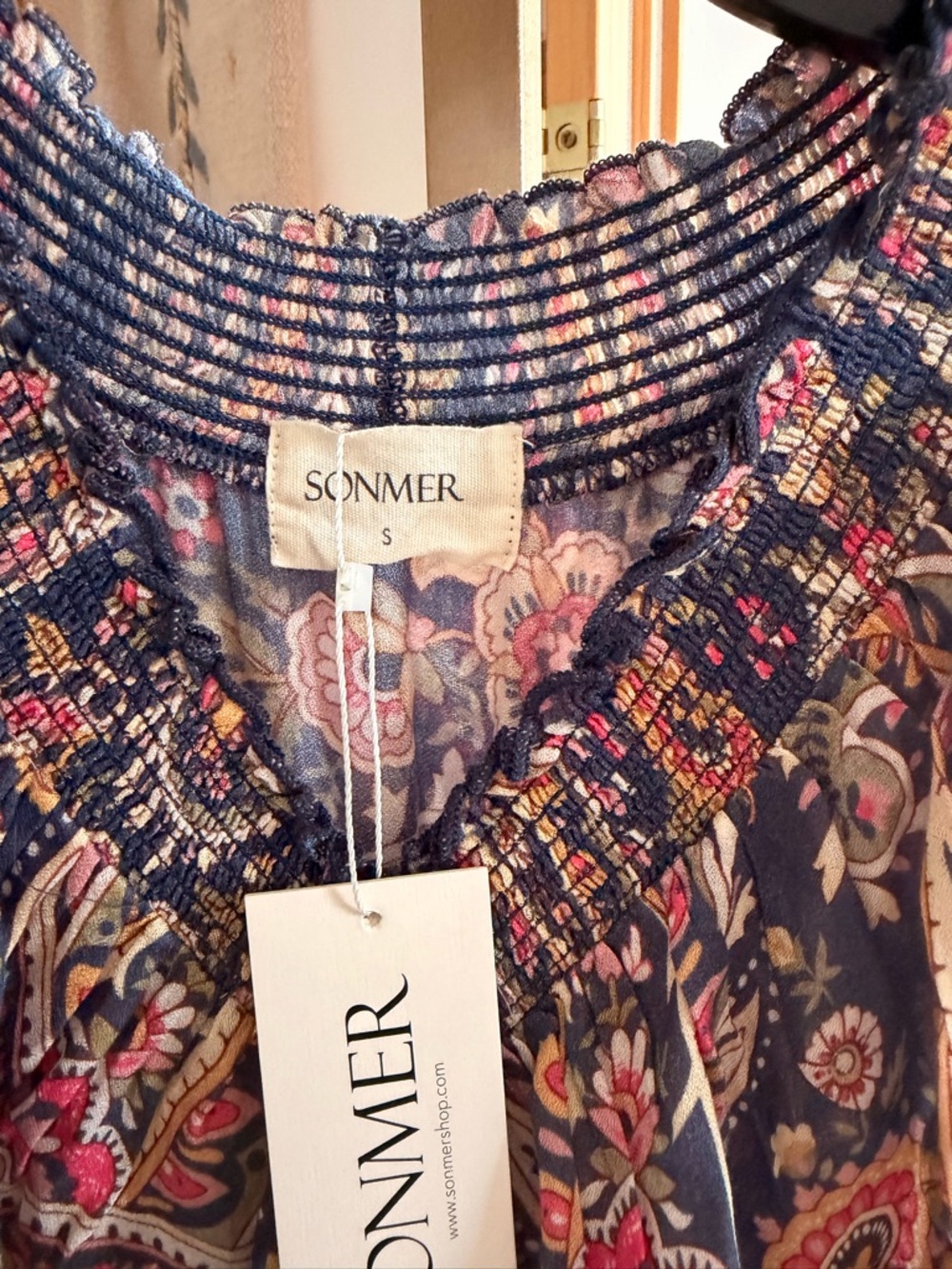 🌸 SONMER Paisley Floral Dress – Size S